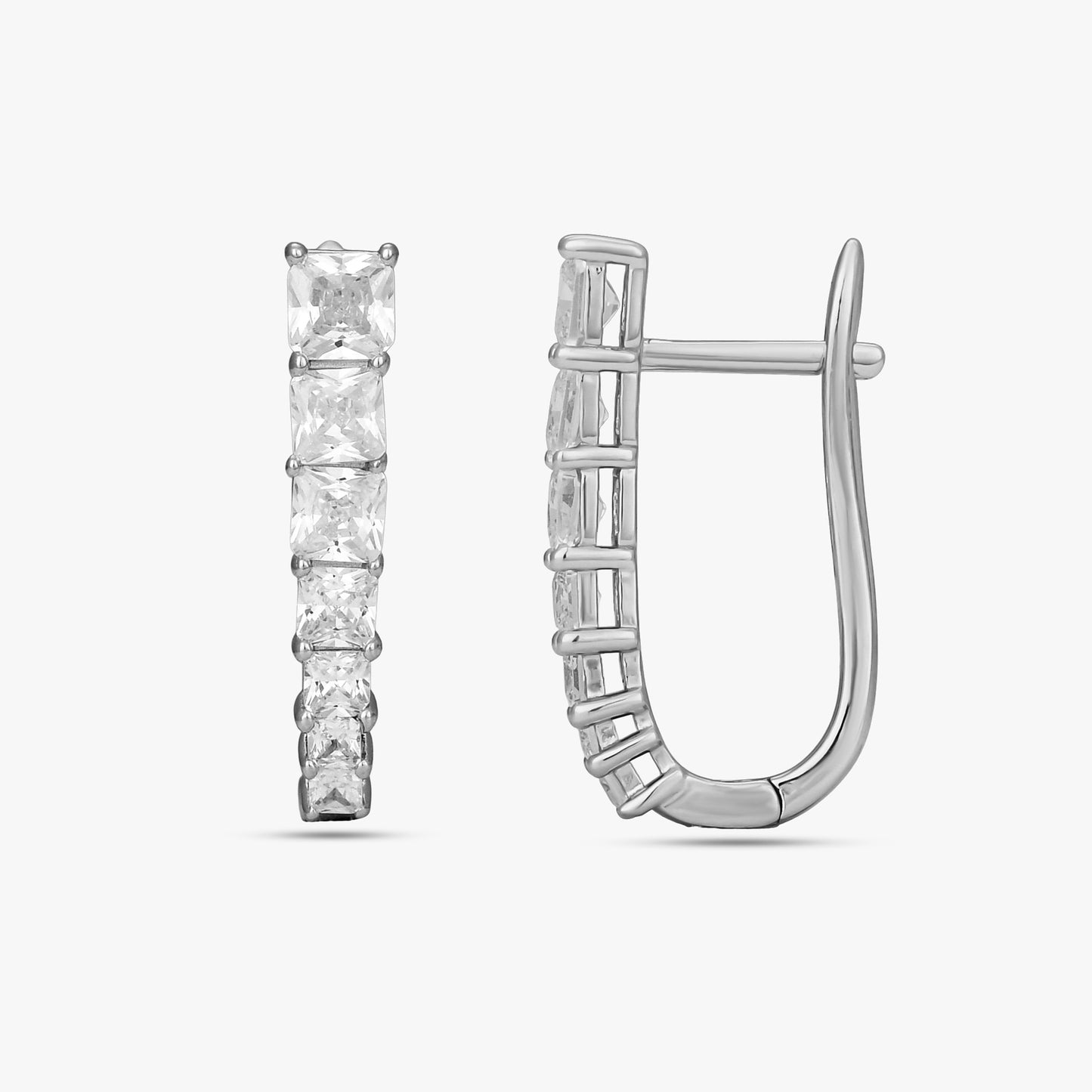 Square Cut Huggie Earrings