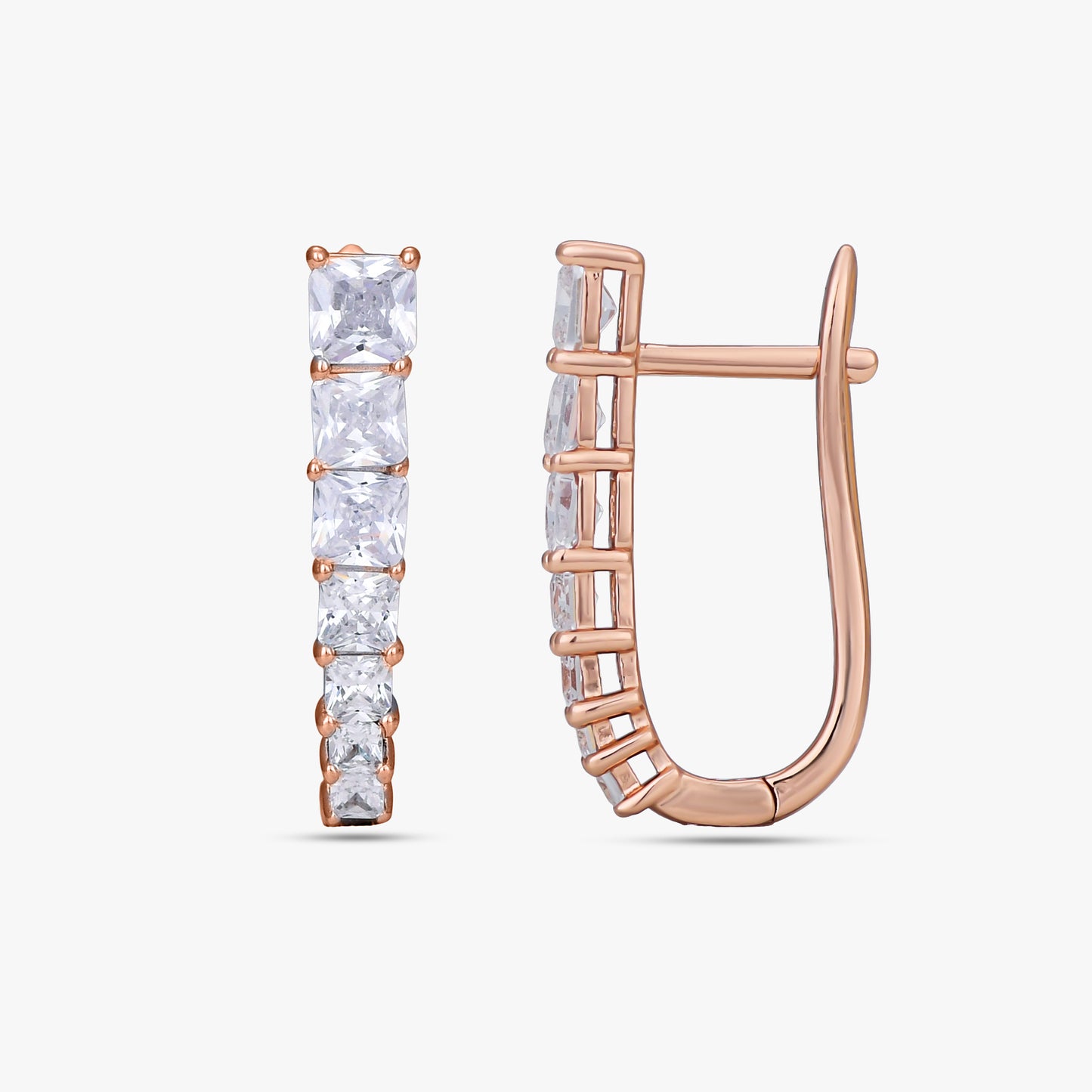 Square Cut Huggie Earrings