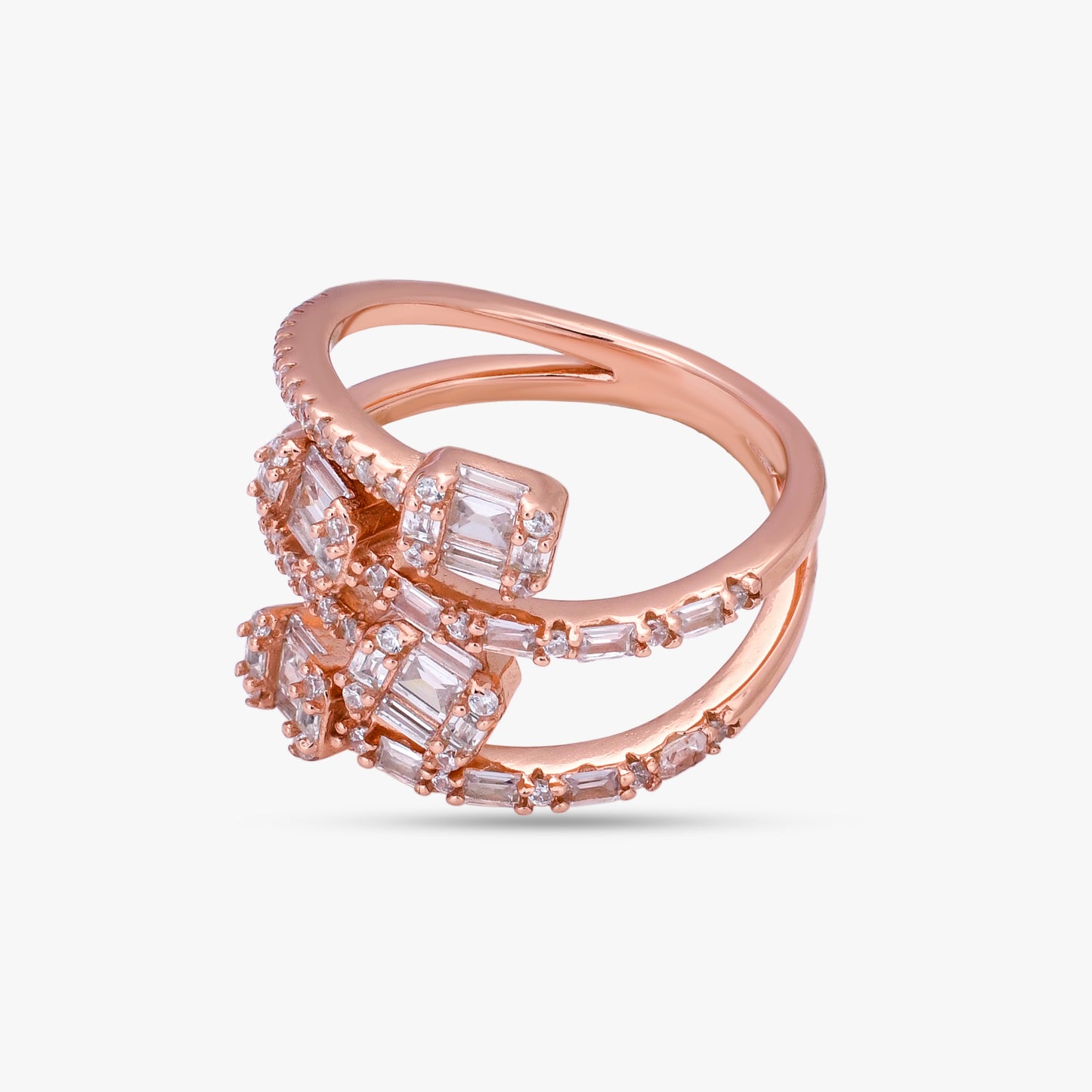 Rose Gold Interlocking Ring