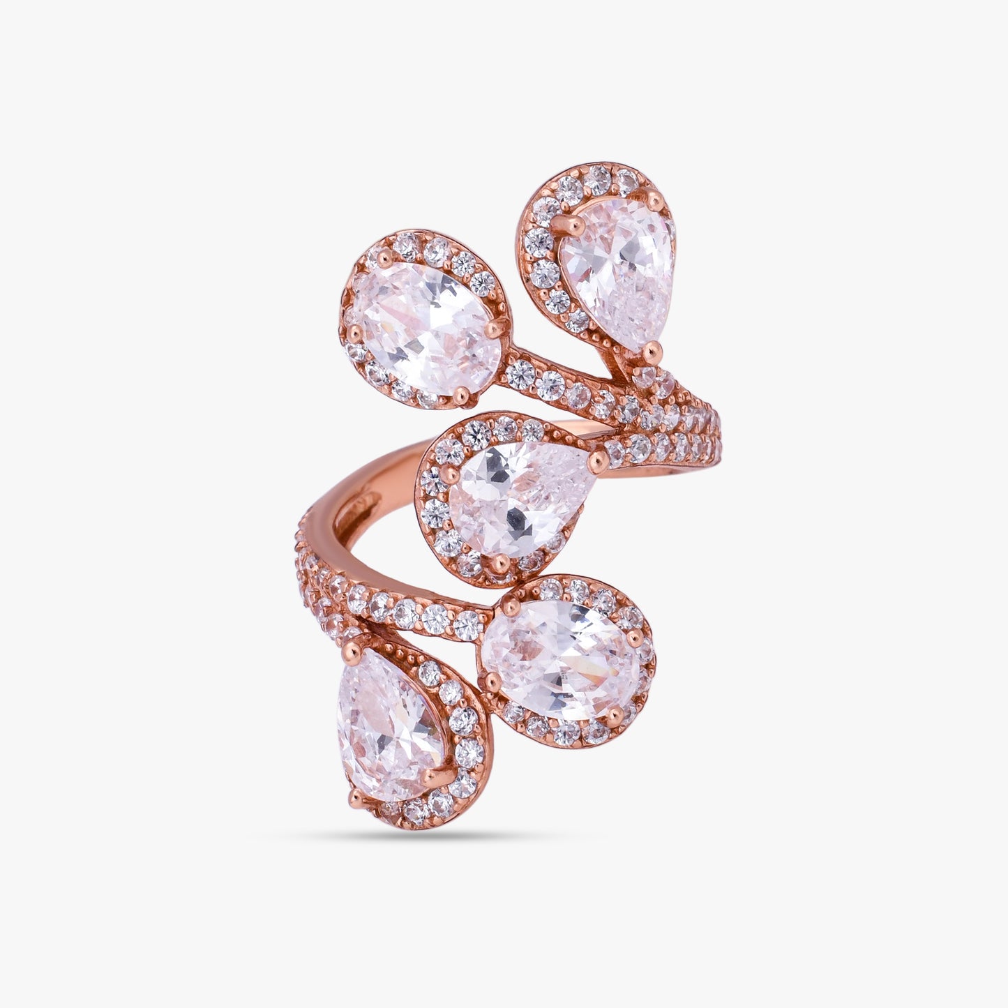 Rose Gold Floral Wrap Ring