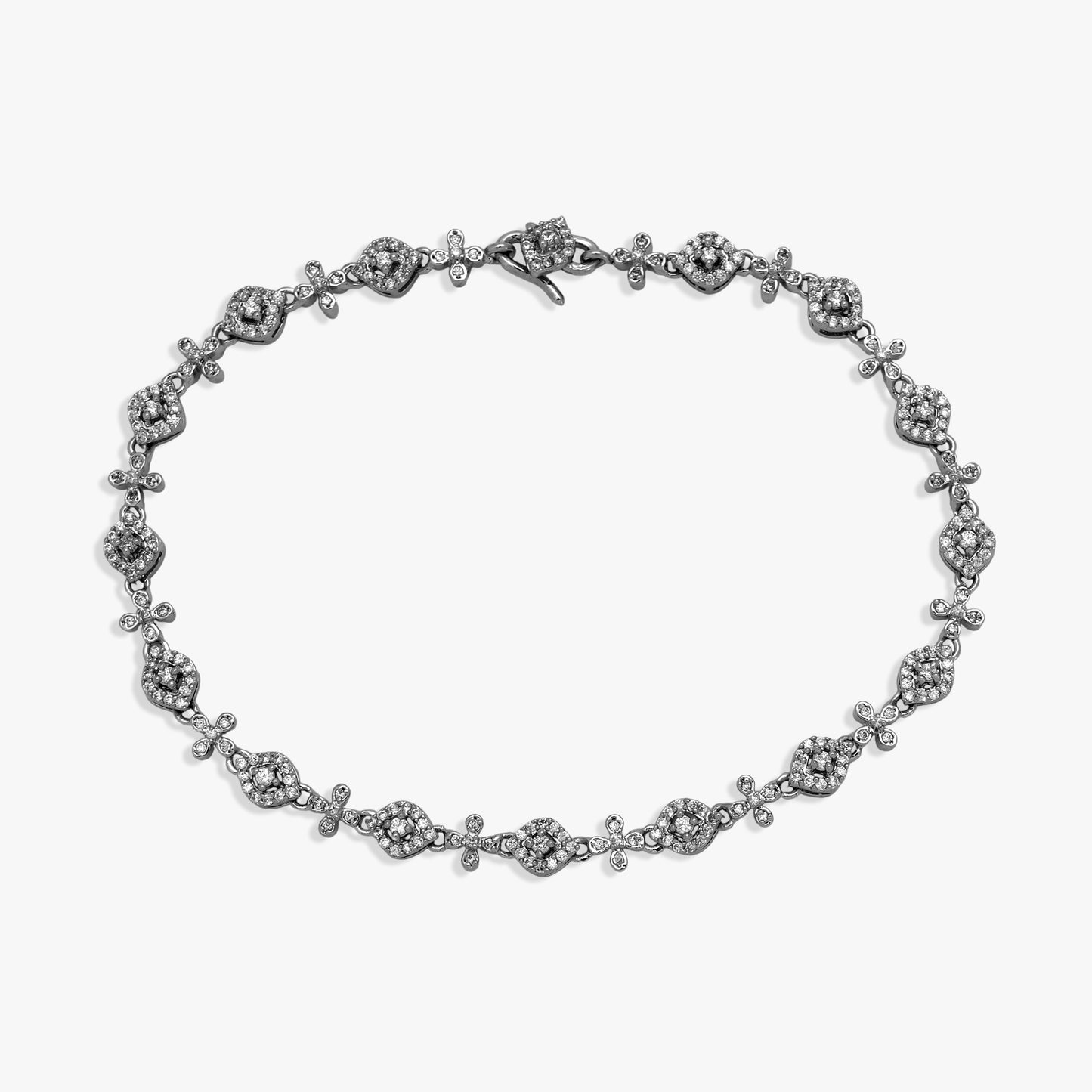 Diamond Floral Link Anklet
