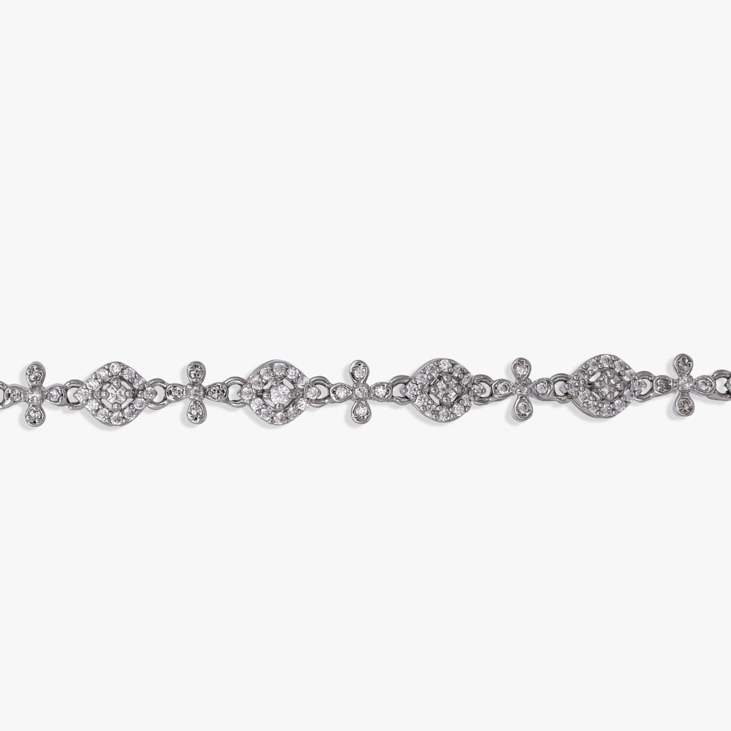 Diamond Floral Link Anklet