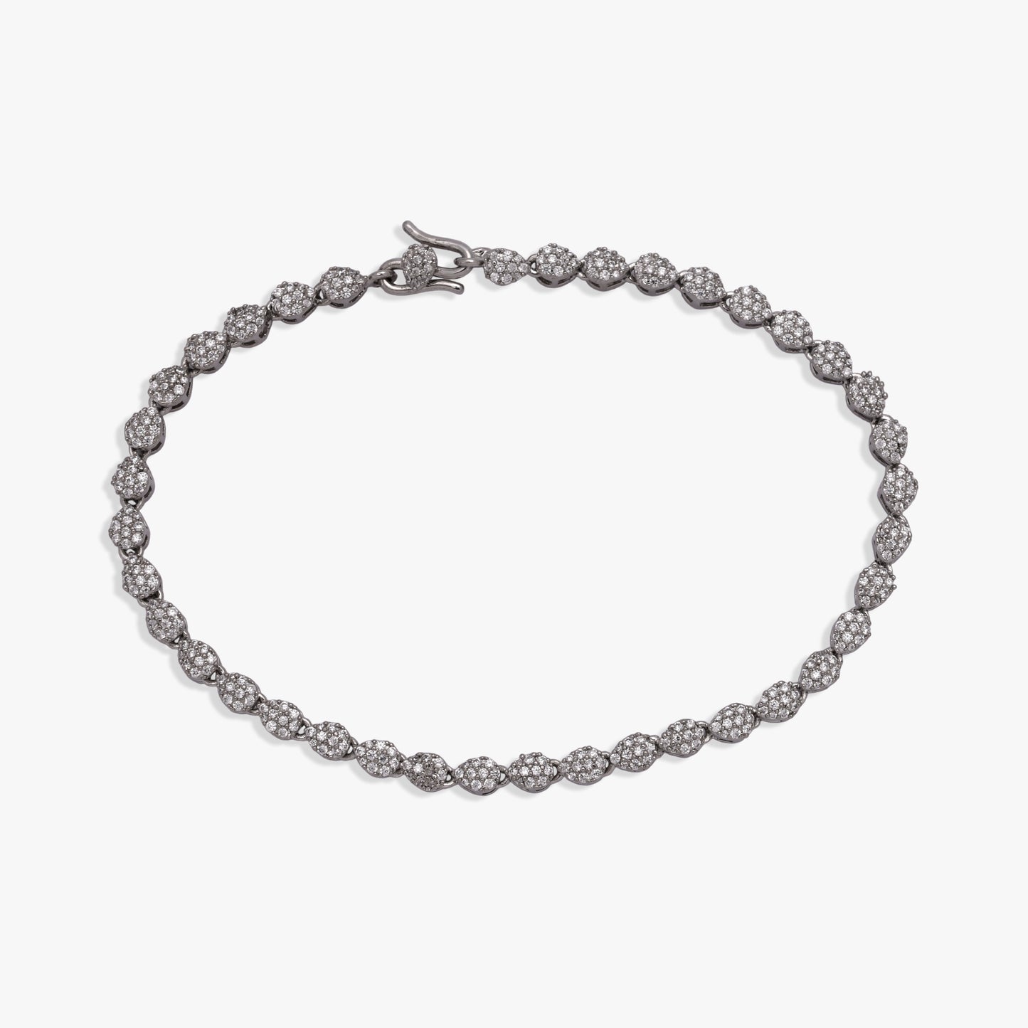 Diamond Pave Leaf Anklet