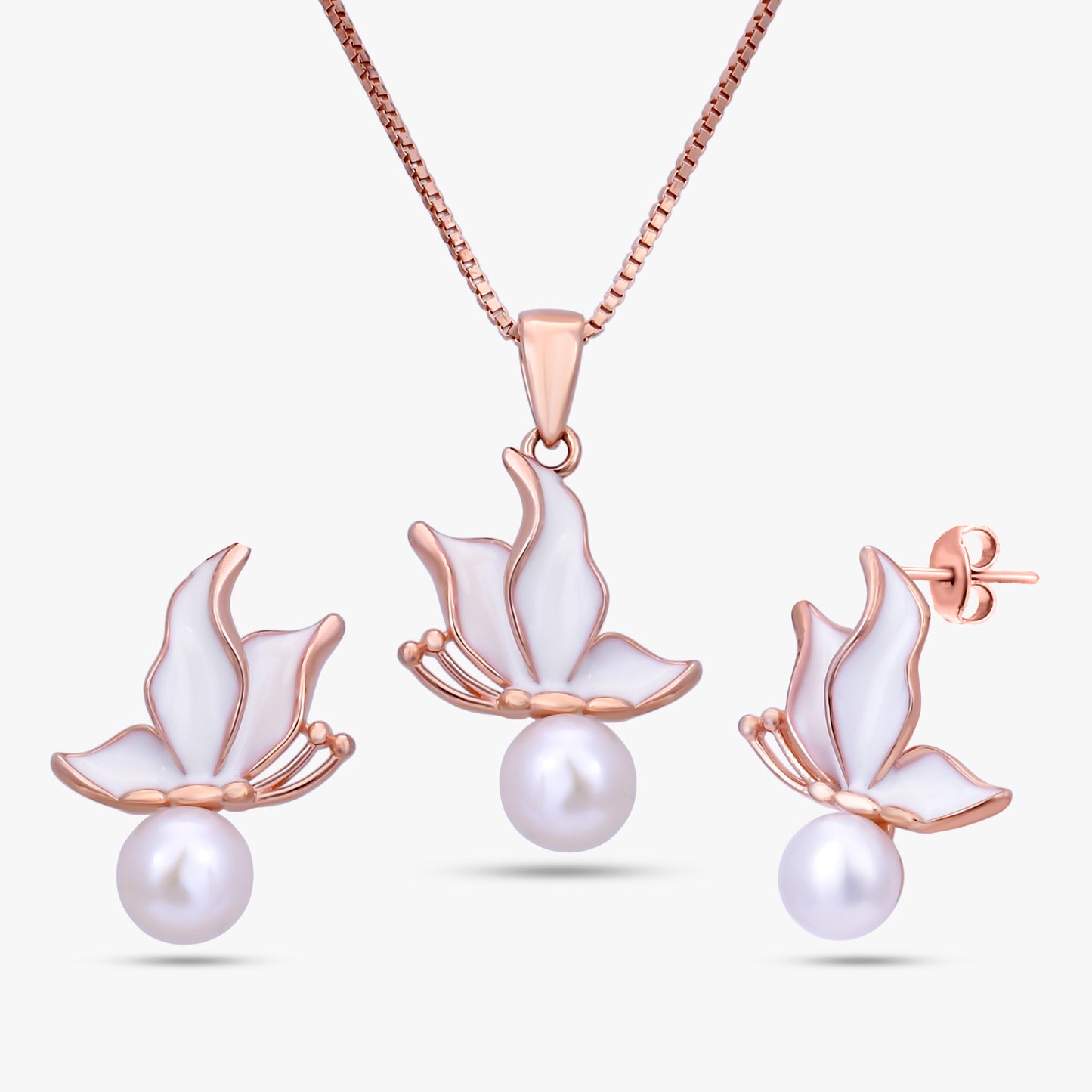 Elegant Pearl Butterfly Set