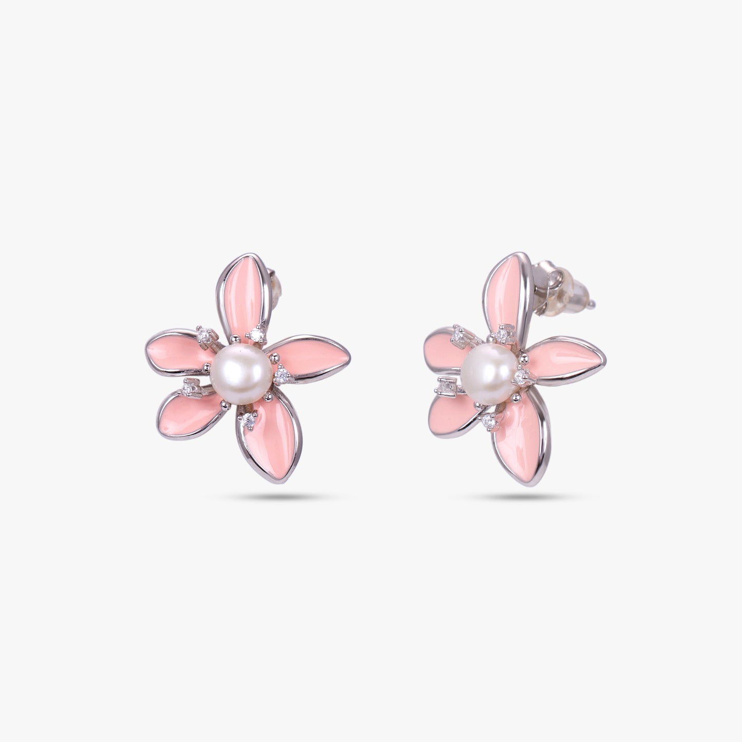 Pink Floral Pearl Set