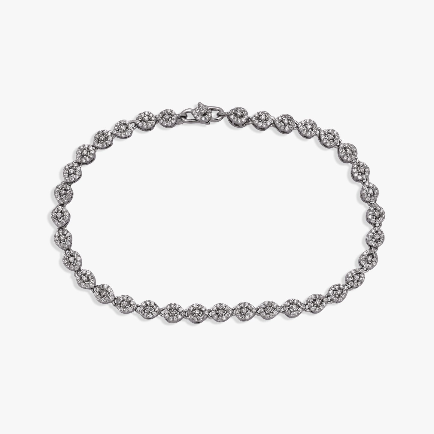Sparkling Diamond Halo Anklet