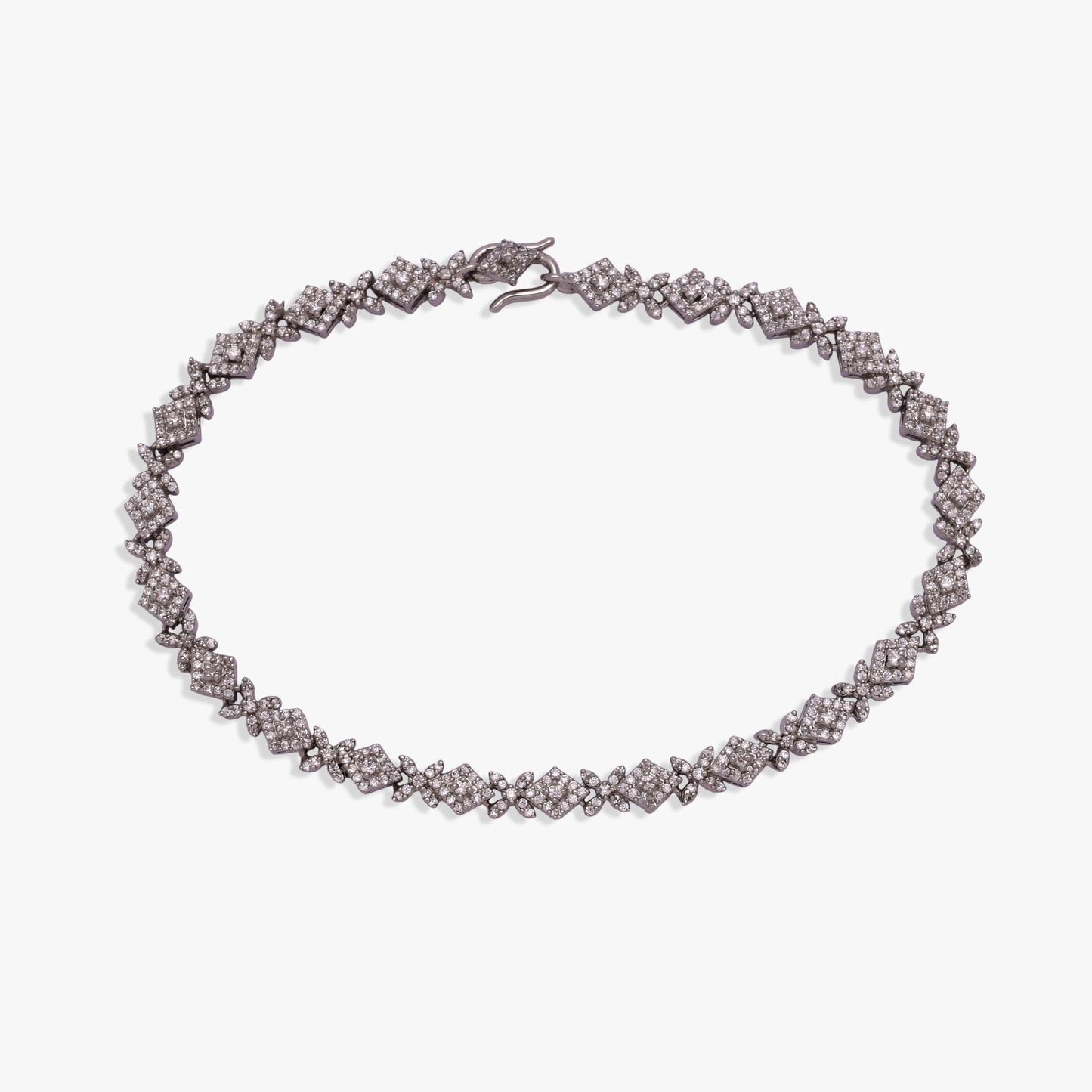 Diamond Floral Rhombus Anklet