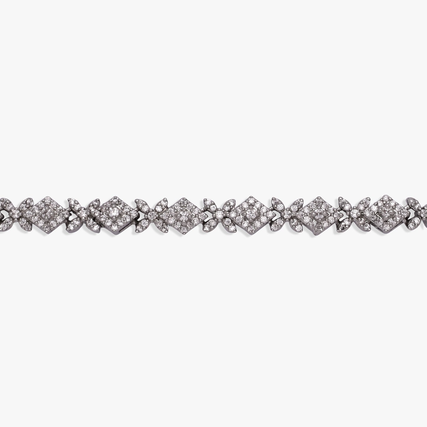 Diamond Floral Rhombus Anklet