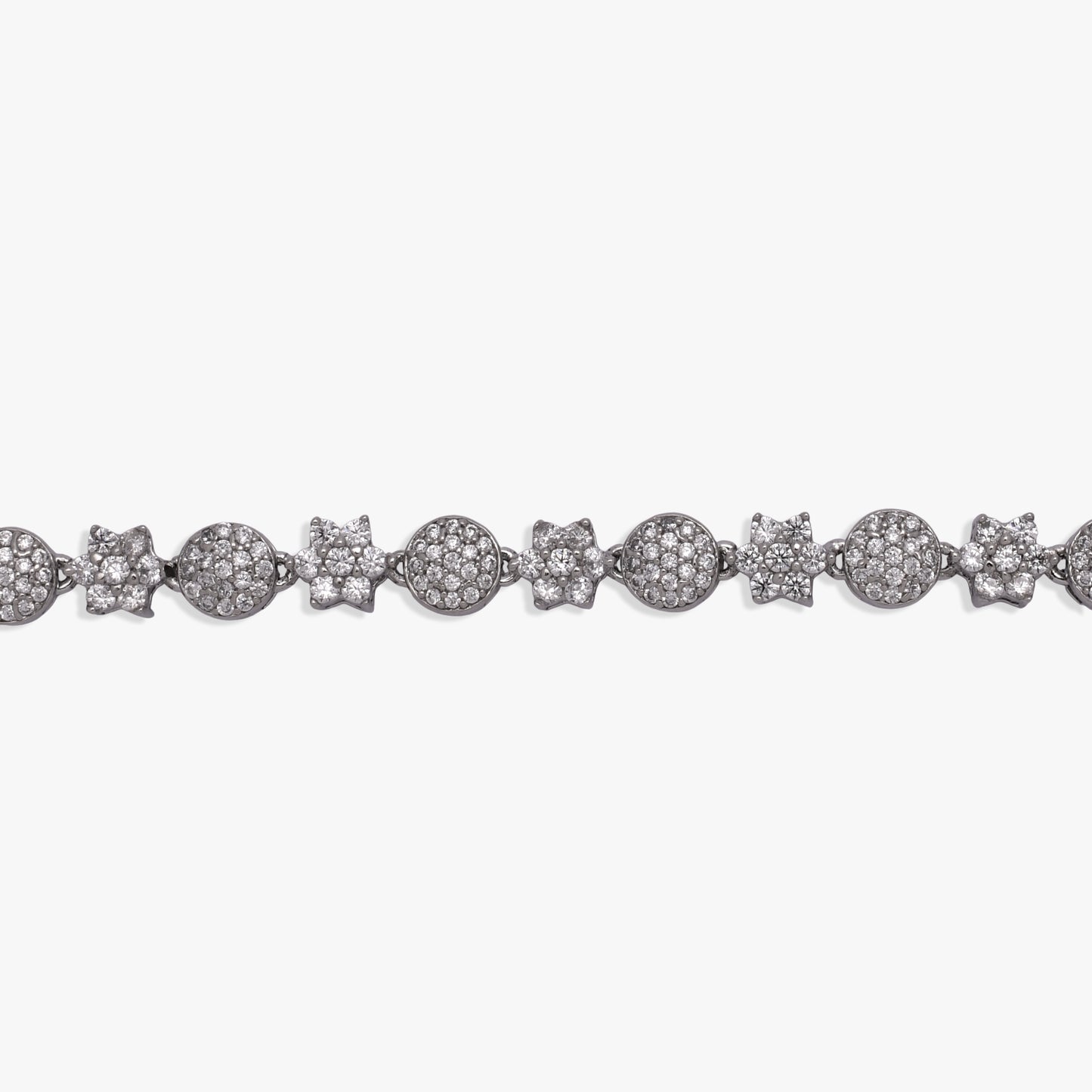 Sparkling Floral Diamond Anklet