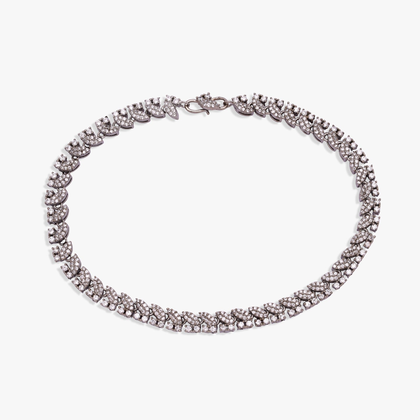 Sparkling Leaf Motif Anklet