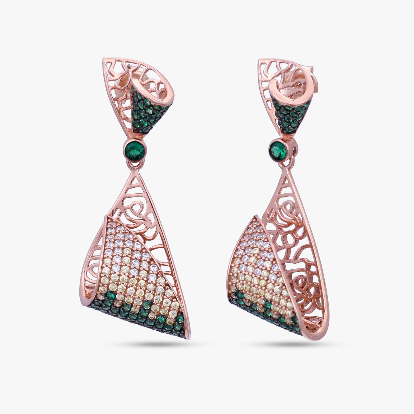 Geometric Filigree Dangles Earring