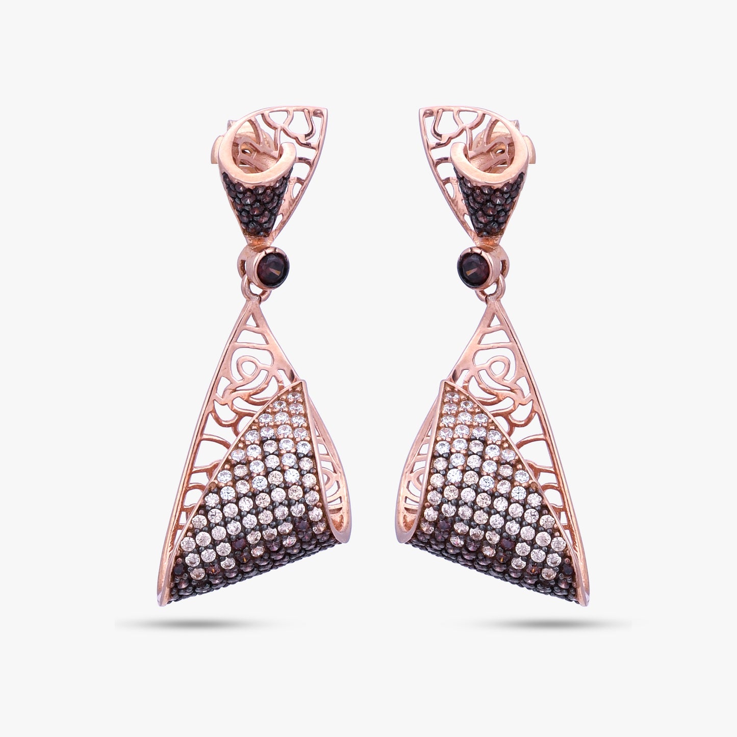 Filigree Pavé Drop Earrings