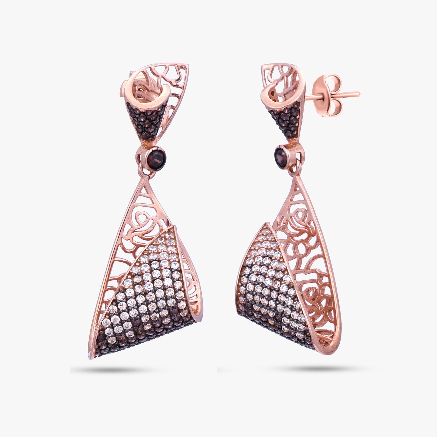Filigree Pavé Drop Earrings