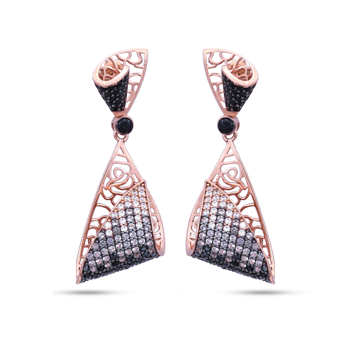 Folded Geometric Drop Earrings