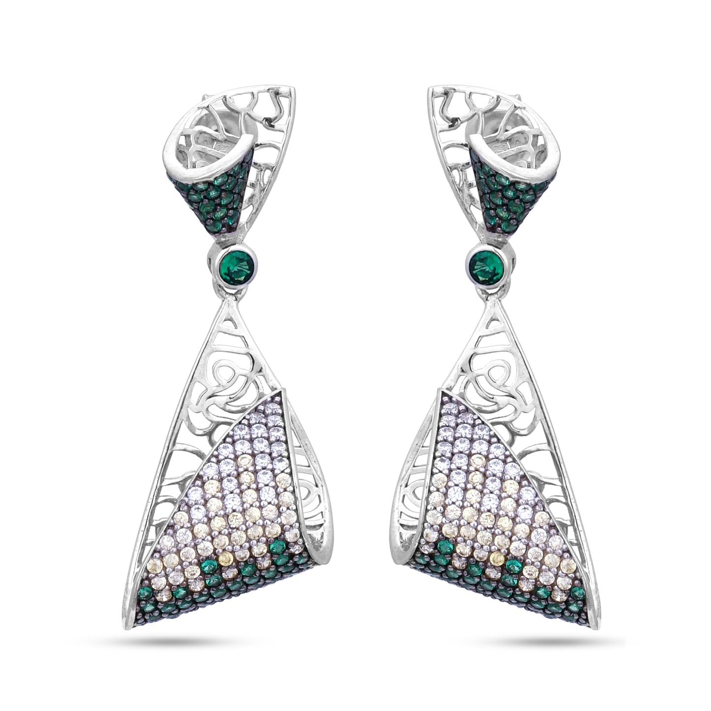 Geometric Filigree Dangles Earring