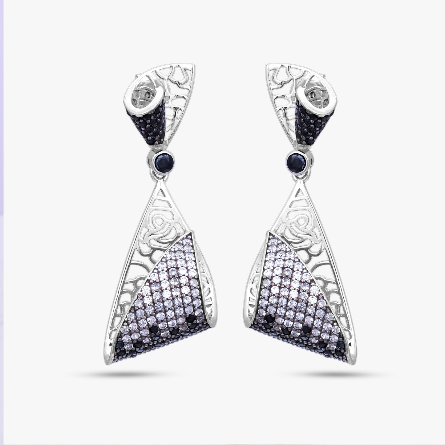 Folded Geometric Drop Earrings