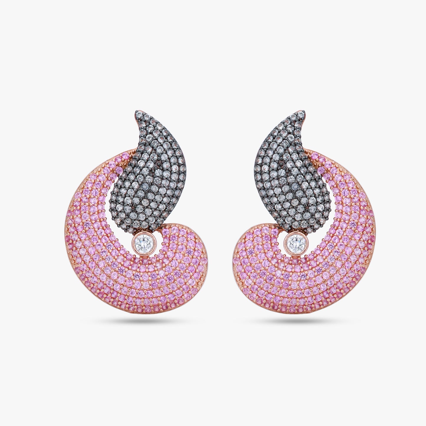 Pave Swirl Earrings