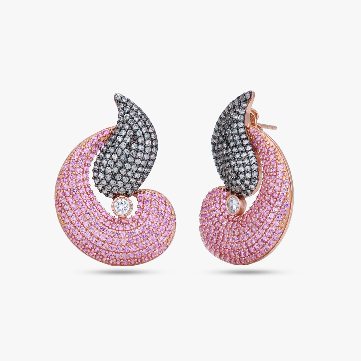 Pave Swirl Earrings