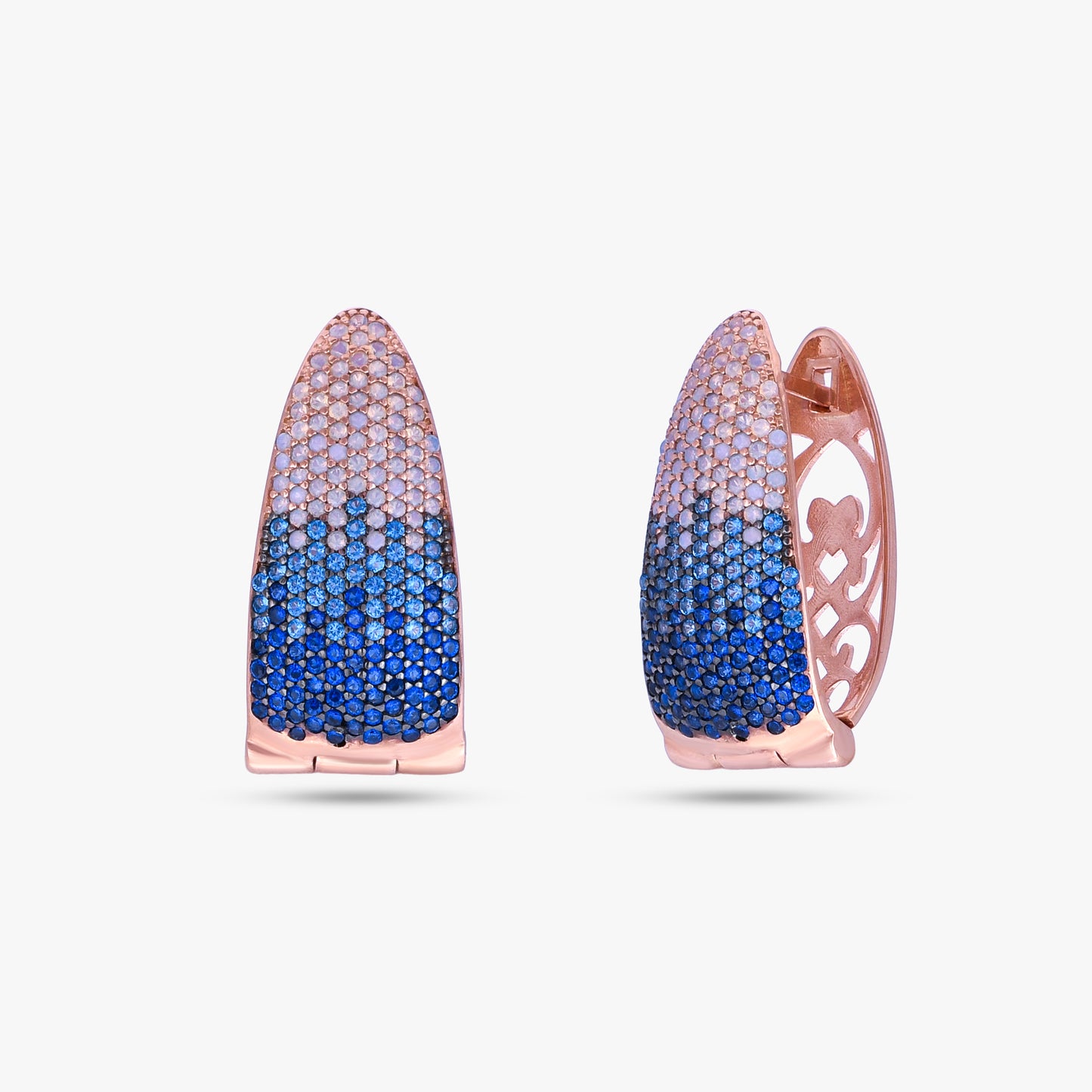 Blue Gradient Pave Earrings