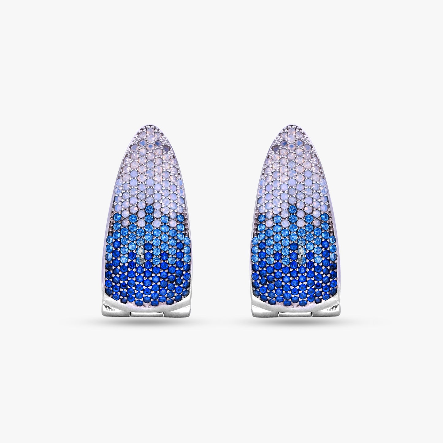 Blue Gradient Pave Earrings