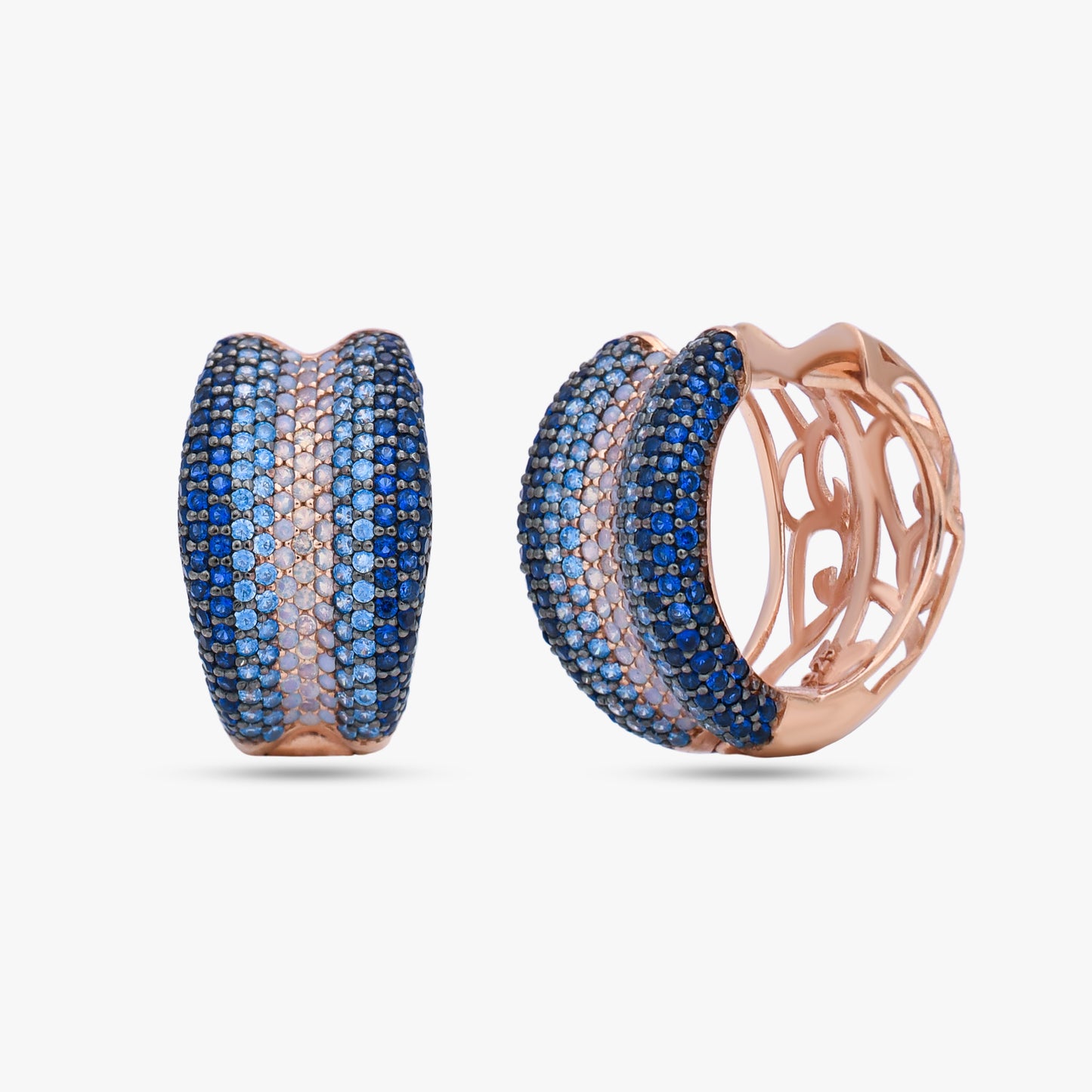 Blue Stone Stud Earrings