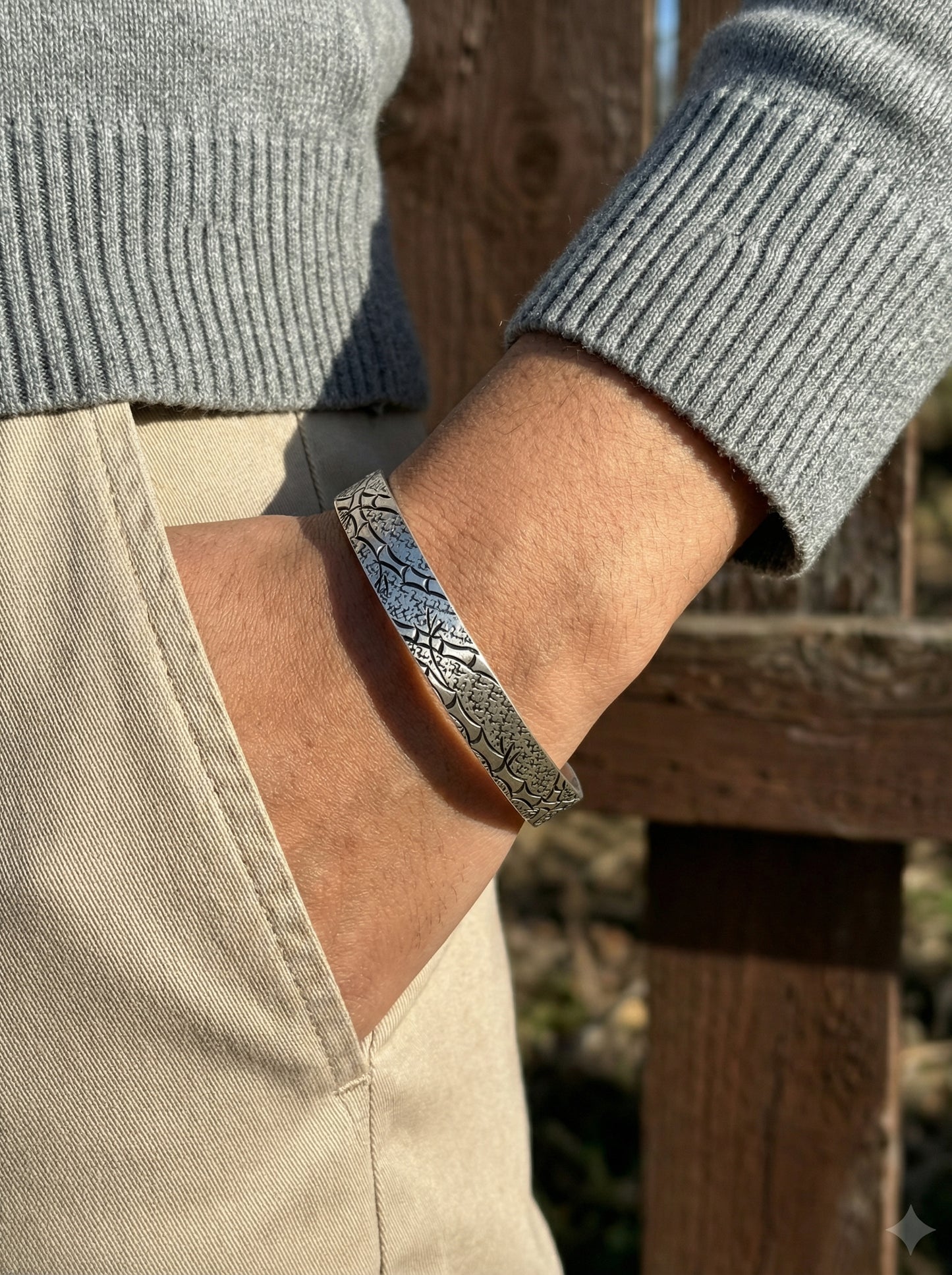 Etched Tribal Pattern Kada