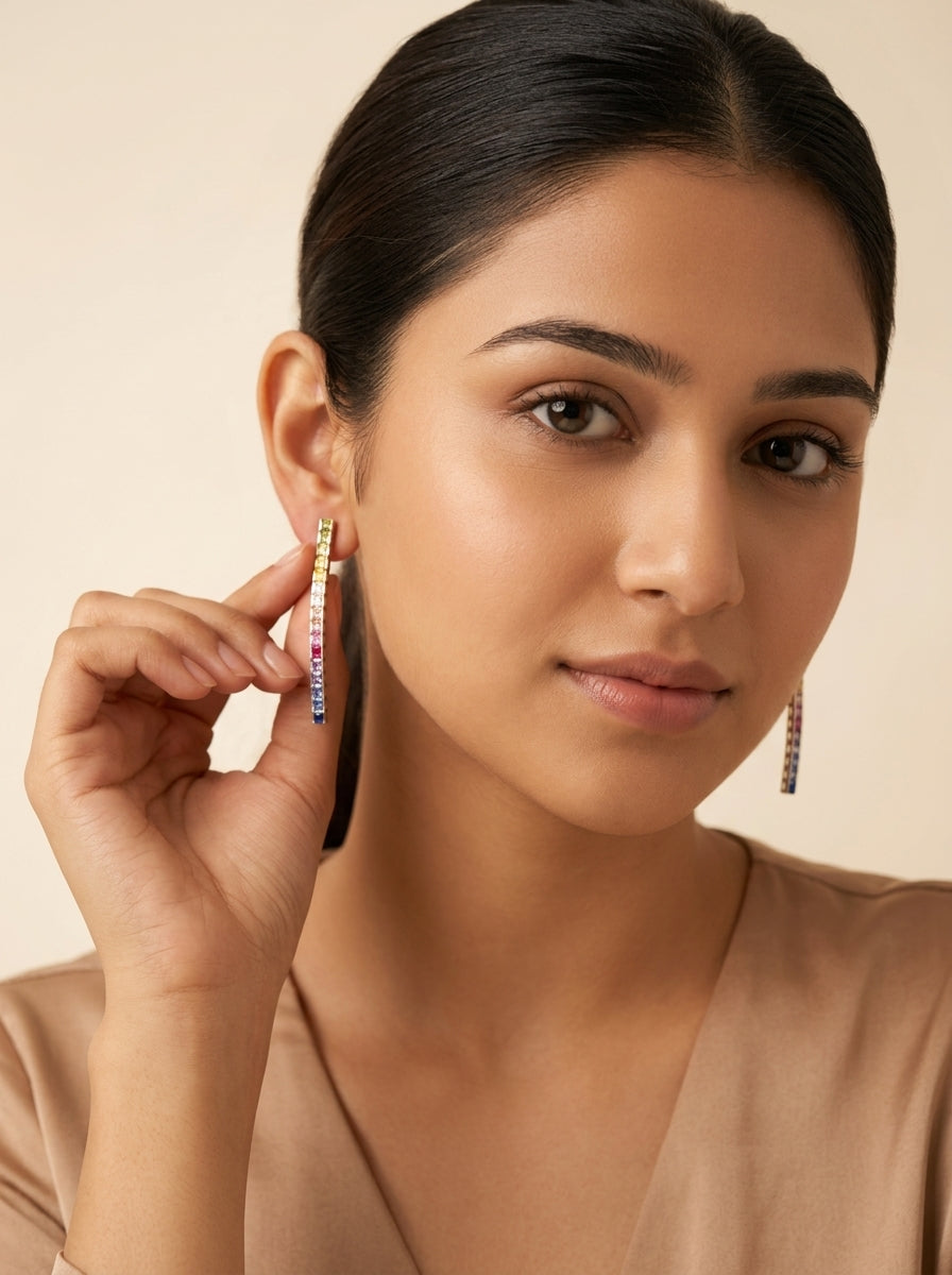 Rainbow Spectrum Drop Earrings