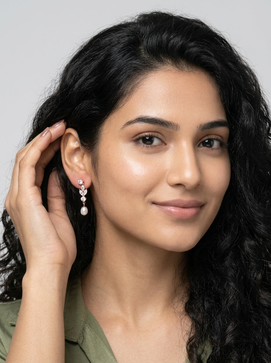 Marquise Vine Pearl Drops