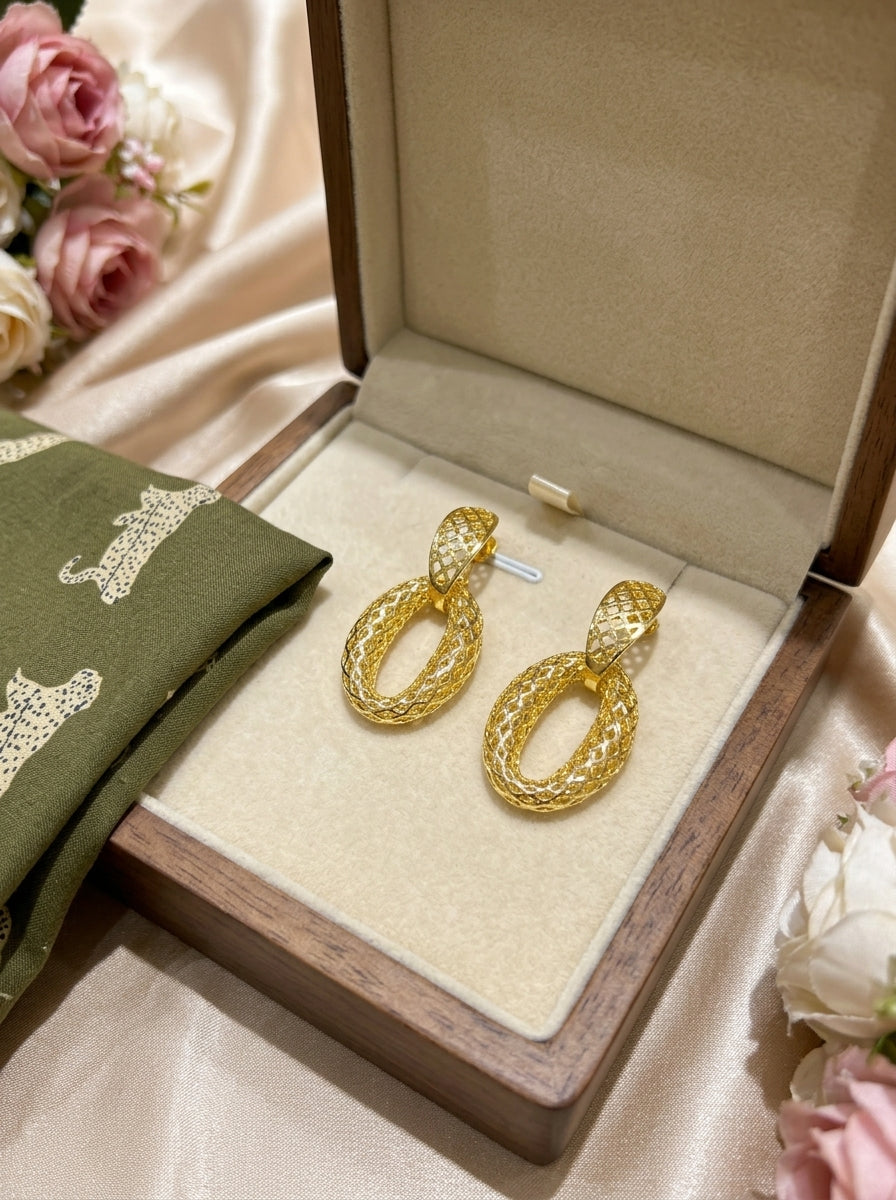 Regency Lattice Drop Earrings