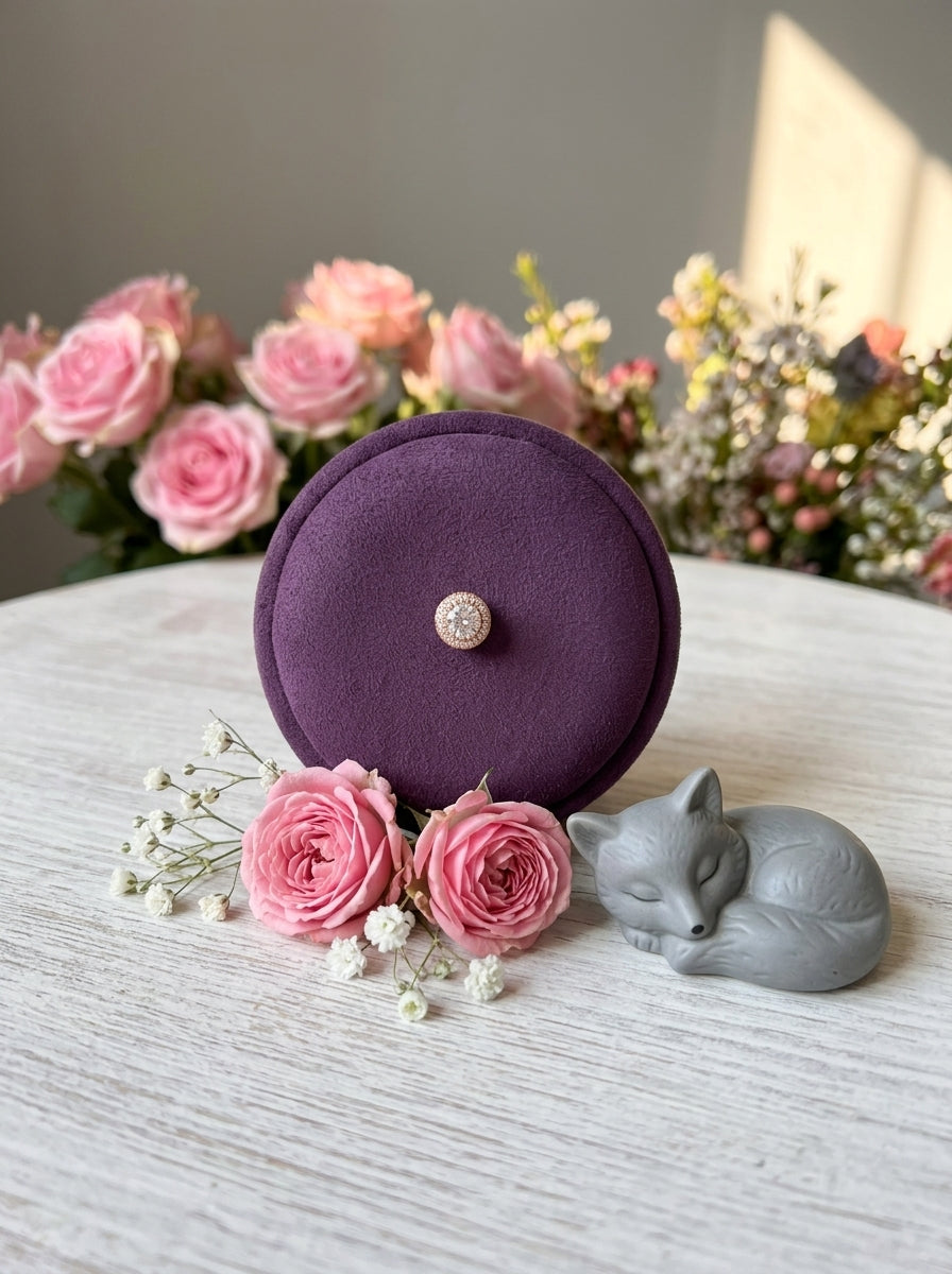 The Rose Blush Halo Studs