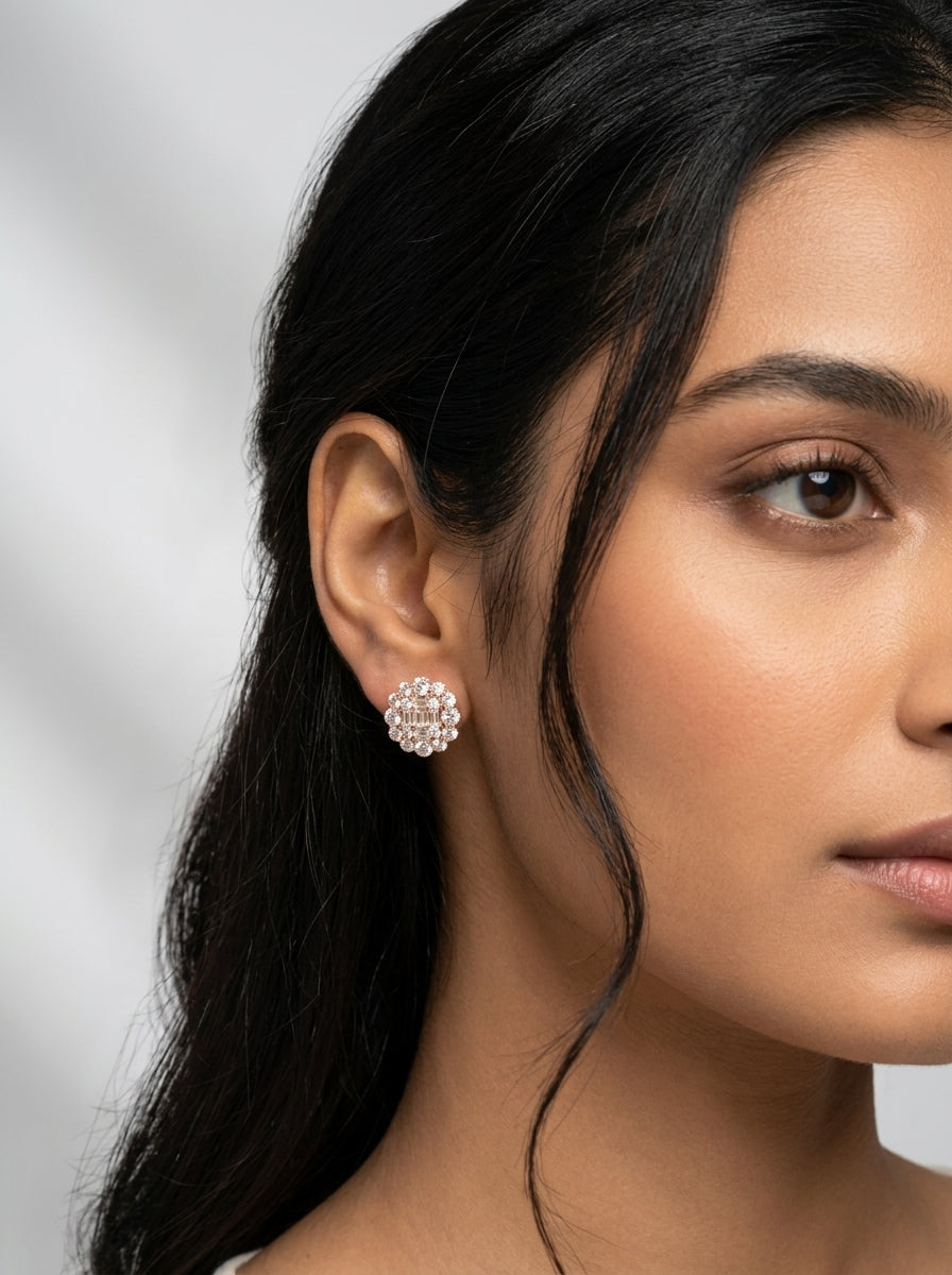 Rose Radiance Statement Studs
