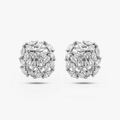 92.5 silver dome stud earrings