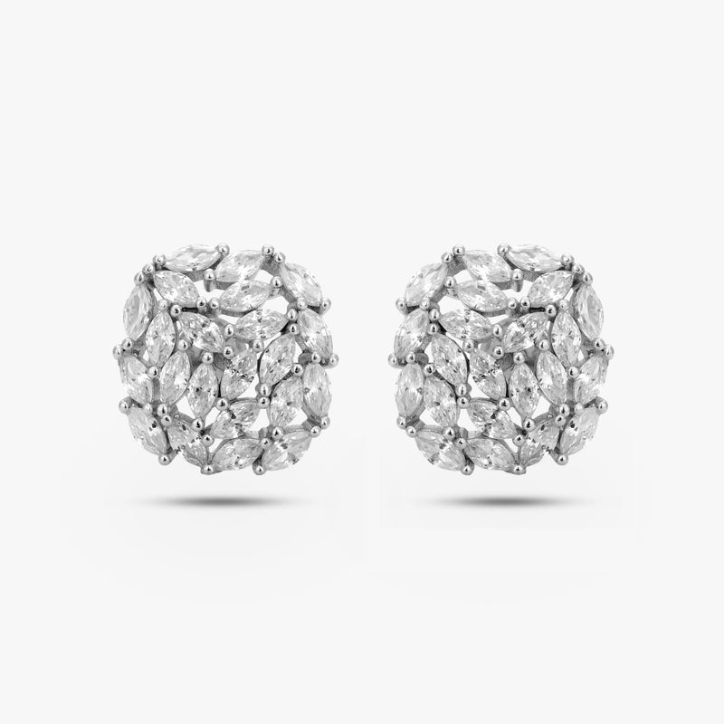 Sterling silver dome stud earrings