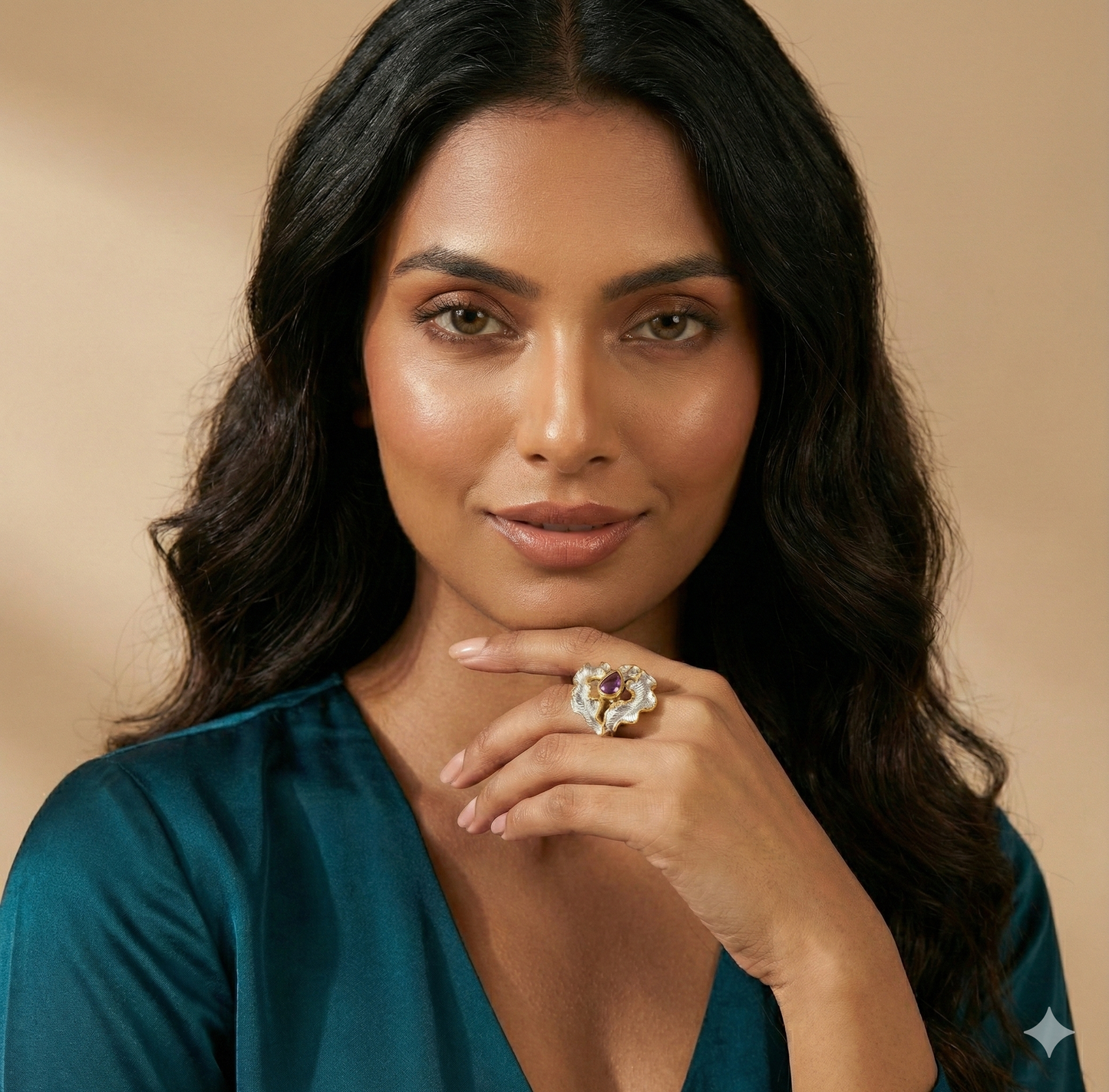 The Venetian Violet Ruffle Ring