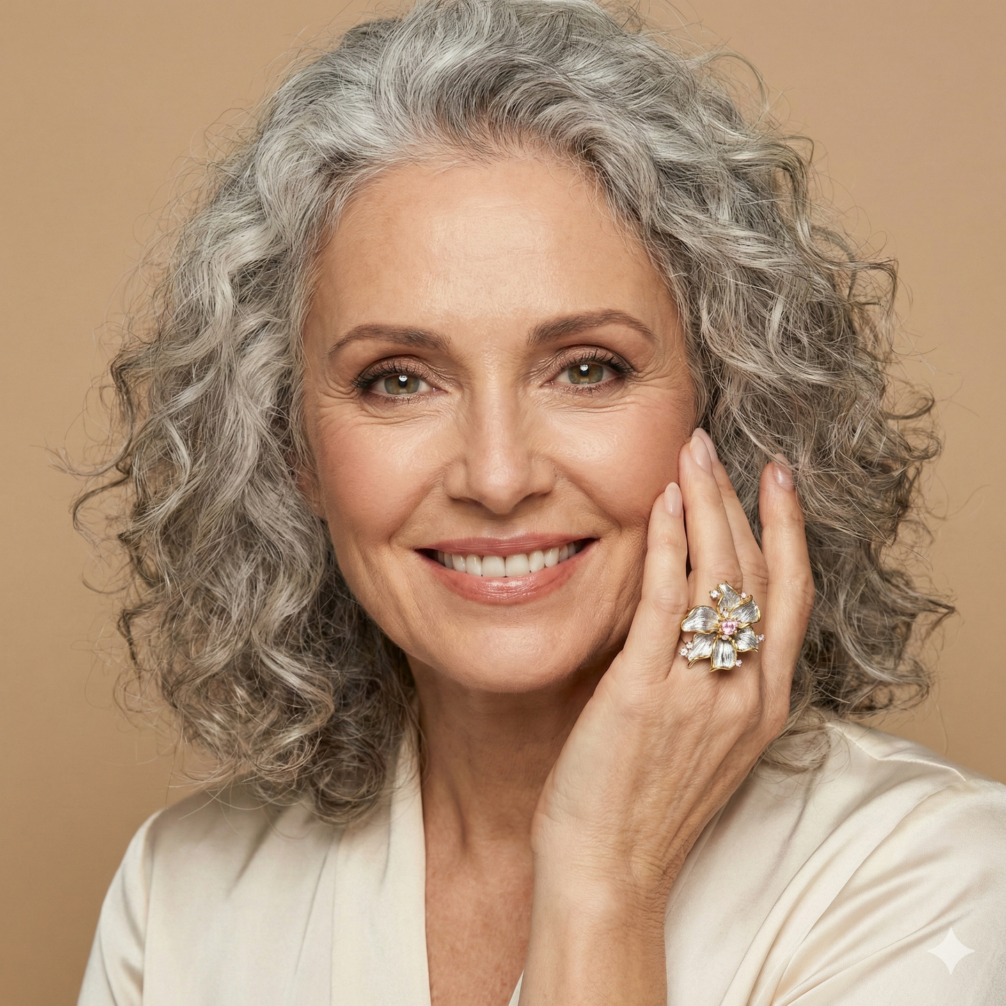 Italian Filigree Peony Statement Ring