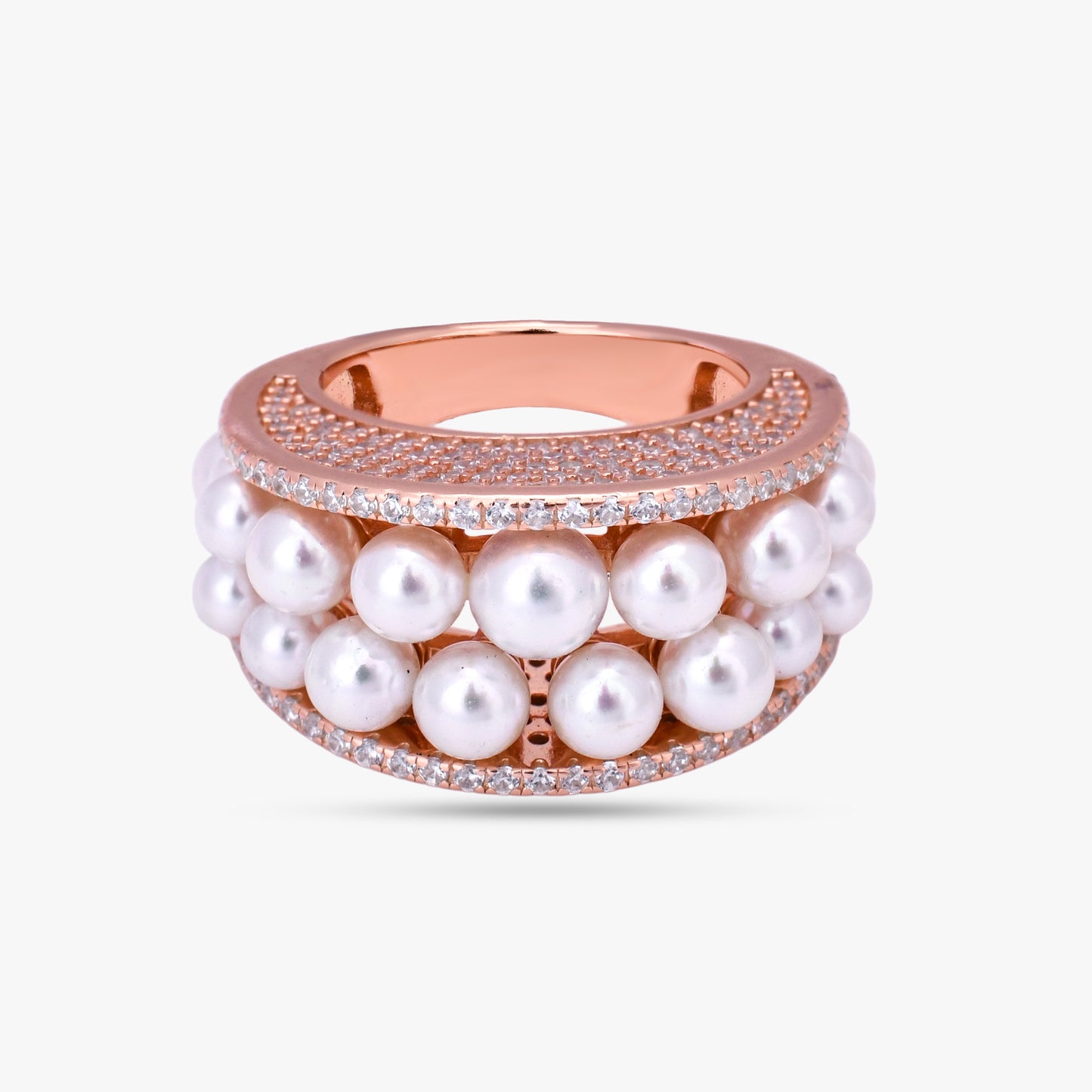 Sparkling Pearl Statement Ring