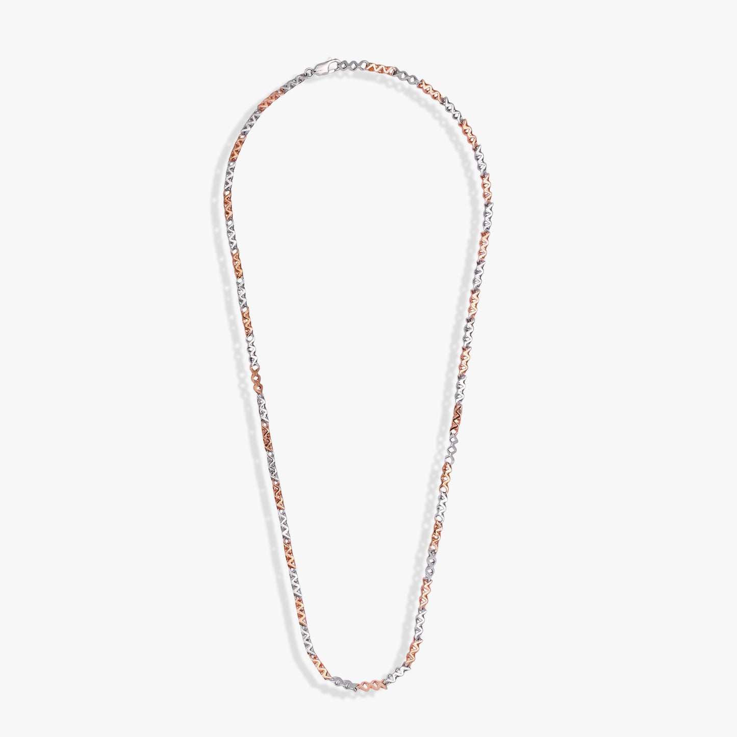 Dual-Tone Geometric Men's Chain