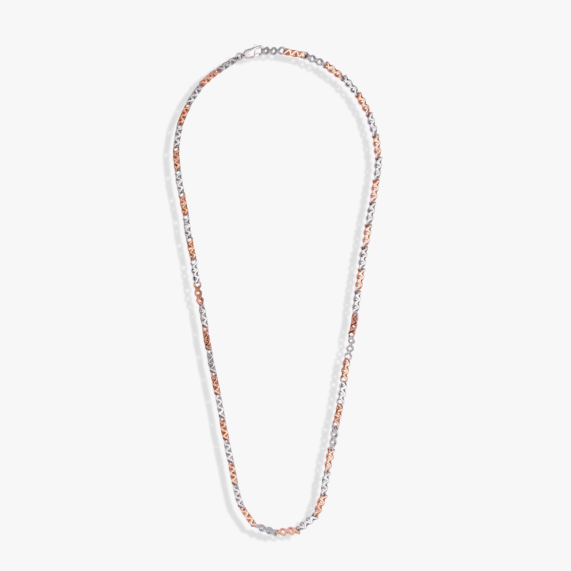 Dual-Tone Geometric Men's Chain