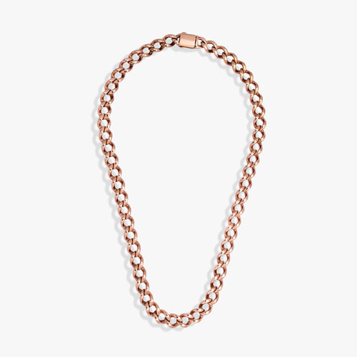 Load image 1 in gallery view. Men's Rose Gold Curb Chain