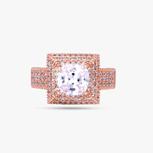 Load image 1 in gallery view. Rose Gold Square Ring