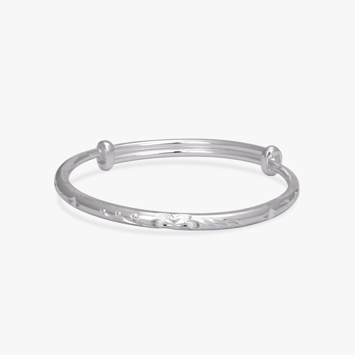 Intricate Engraved Silver Kada