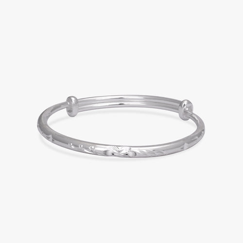 Load image 1 in gallery view. Intricate Engraved Silver Kada