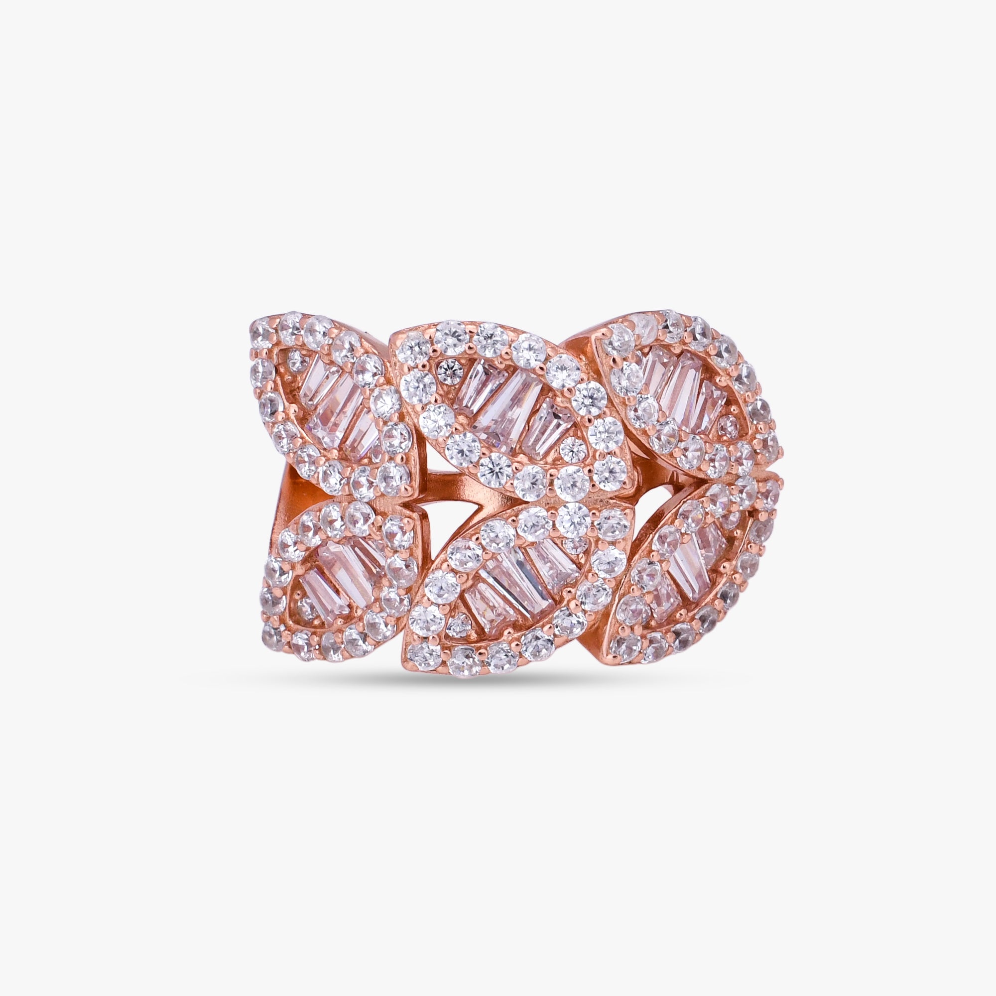 Rose Gold Floral Ring