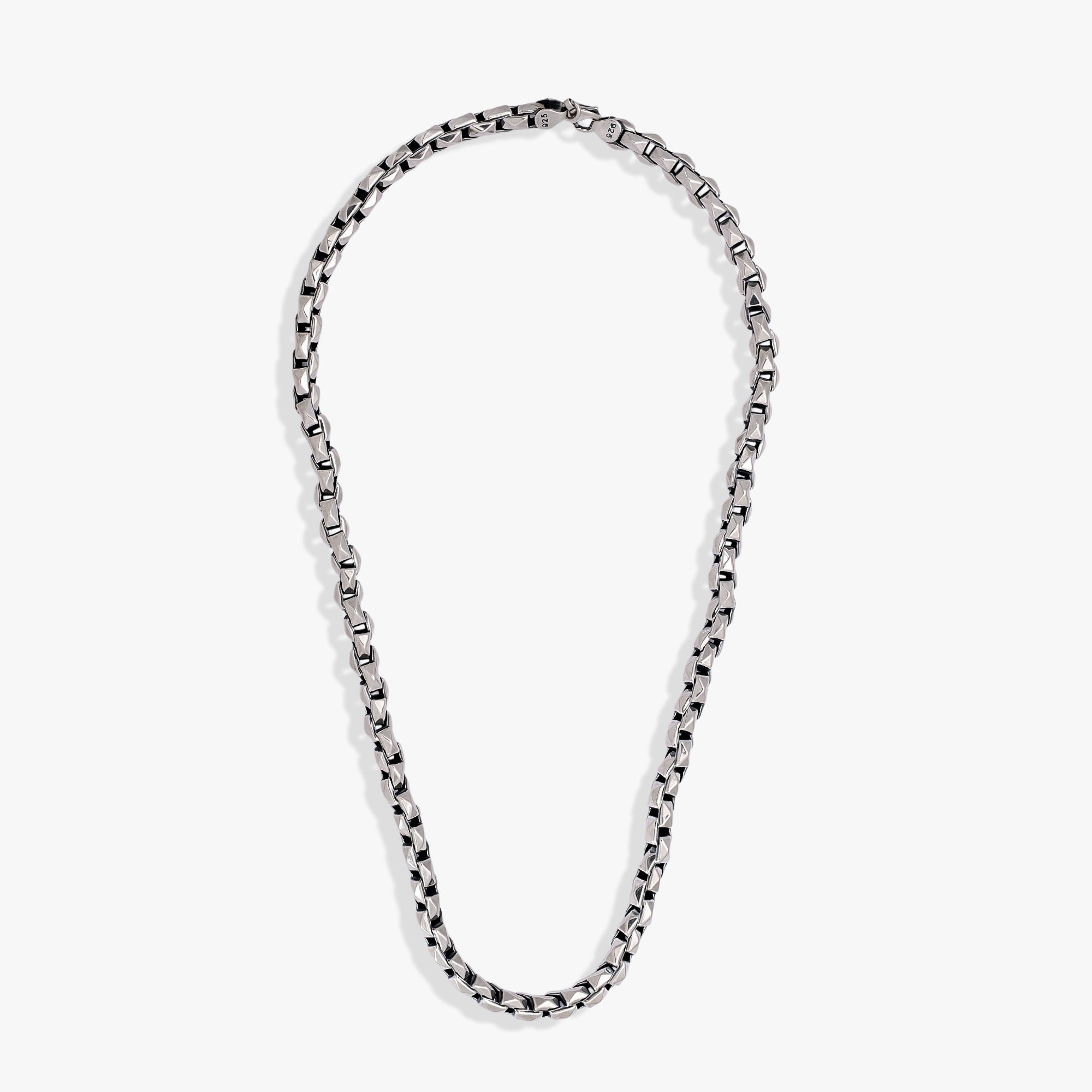Silver Geometric Box Chain