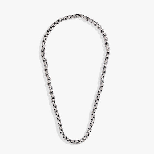 Load image 1 in gallery view. Silver Geometric Box Chain