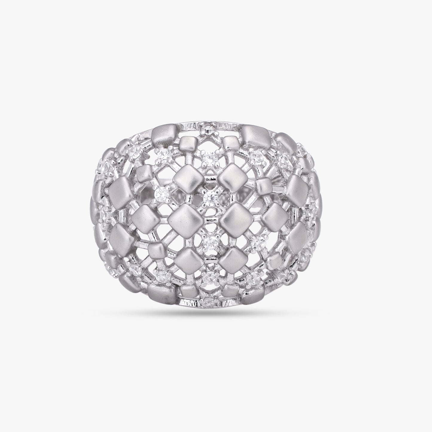 Geometric Lattice Dome Ring