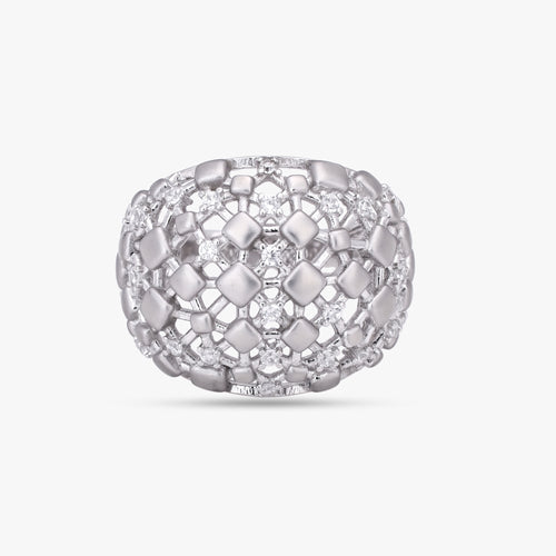 Load image 1 in gallery view. Geometric Lattice Dome Ring