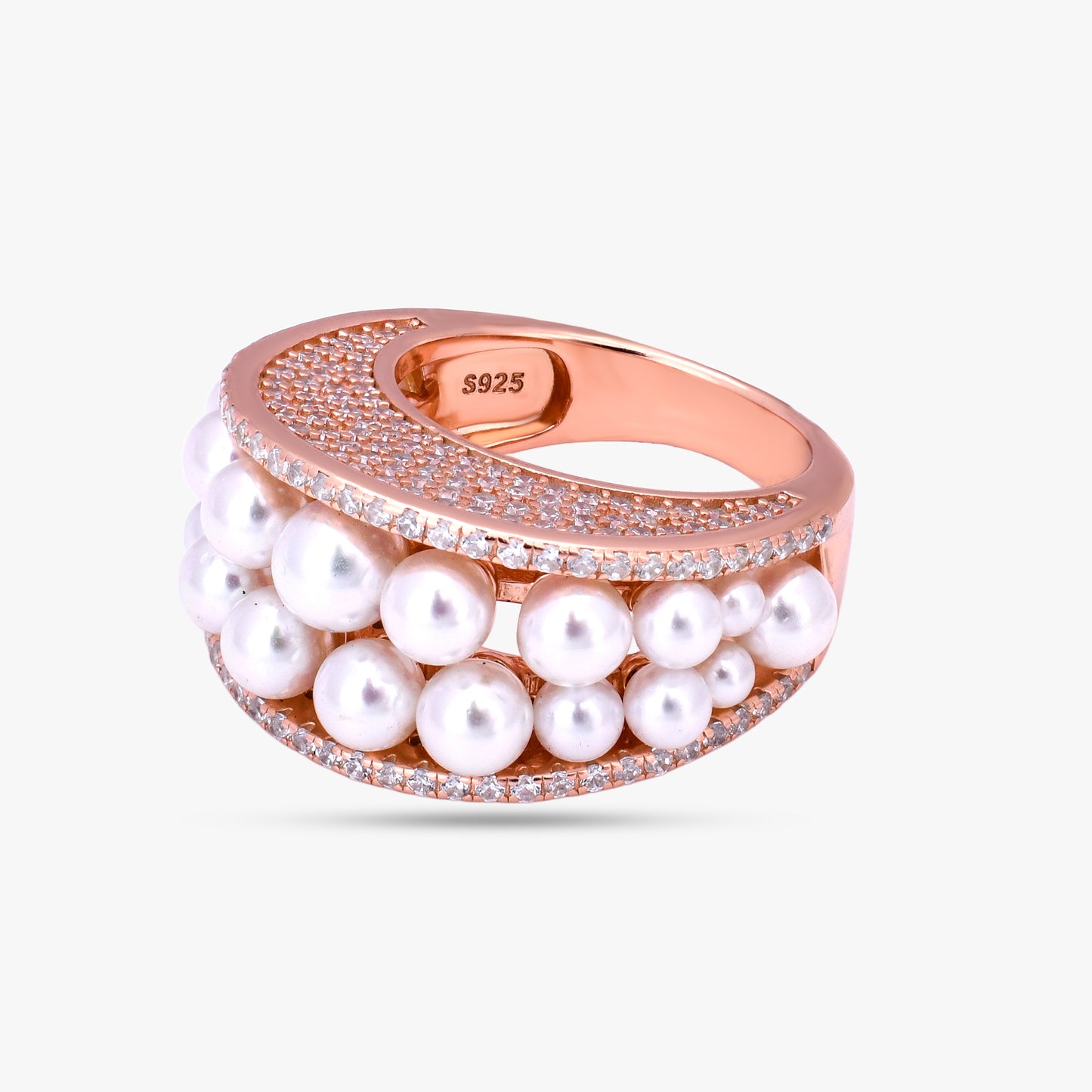 Sparkling Pearl Statement Ring