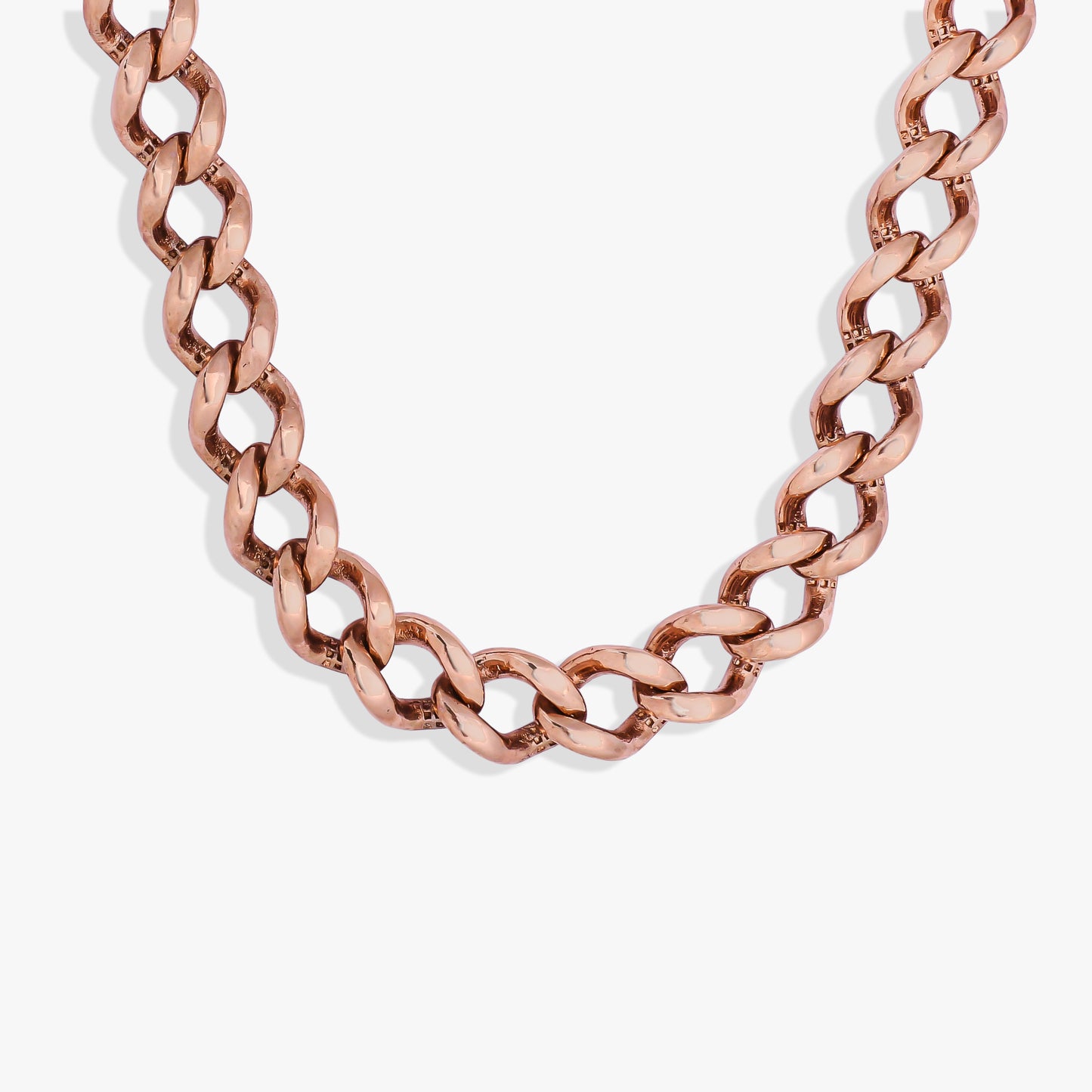 Men's Rose Gold Curb Chain