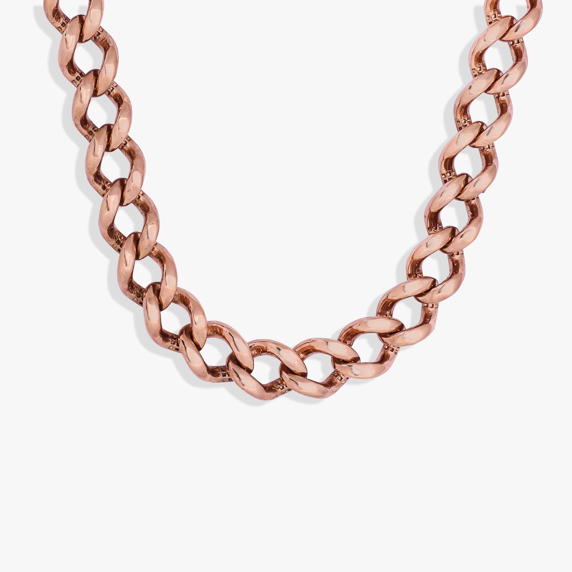 Men's Rose Gold Curb Chain